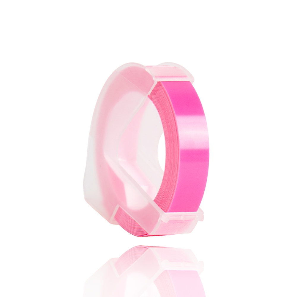 

Fluorescent pink Refill Tape Laber Maker merk Cidy emboss 9mm X 3m