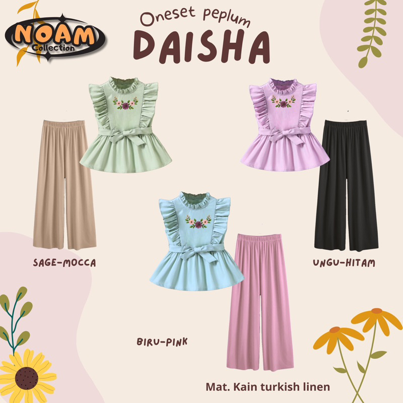 Daisha set | Set anak cewek kekinian | Oneset anak | Setelan terbaru | Setelan murah | Oneset murah 