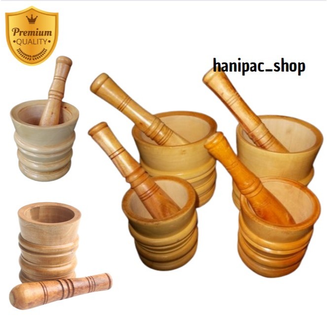 Set Lumpang Kayu + Alu / Set Lumpang Kayu Kecil / Set Lumpang Kayu Besar / Set Lumpang Kayu Jumbo / 