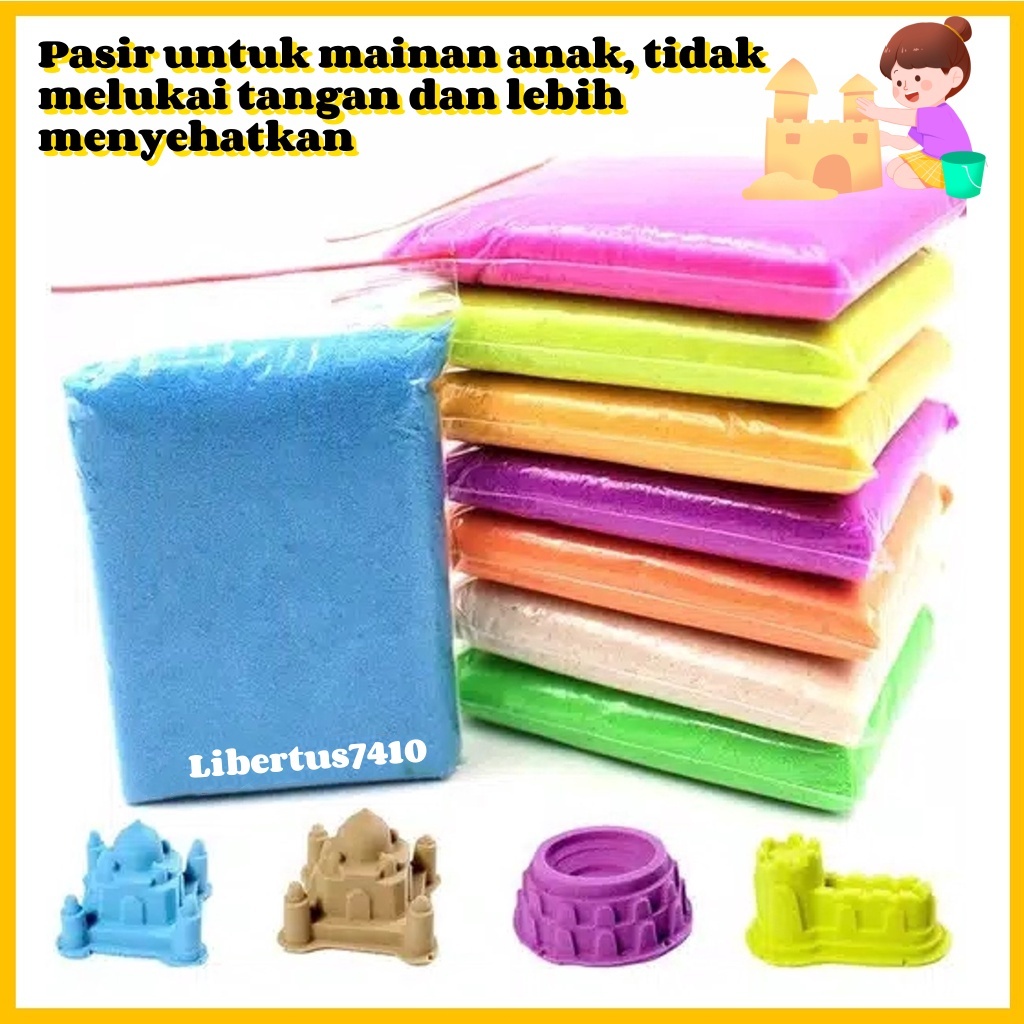【COD】Mainan Pasir Ajaib Refill 500g / Edukasi Kreatif Refill Pasir Ajaib / Pasir Pasiran / Mainan Pa