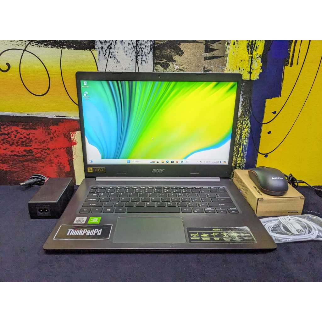 Laptop Gaming Desain Acer Aspire A514 Core i3 1005G1 Nvidia MX350 Ram 8Gb & SSD 512Gb Slim Mulus