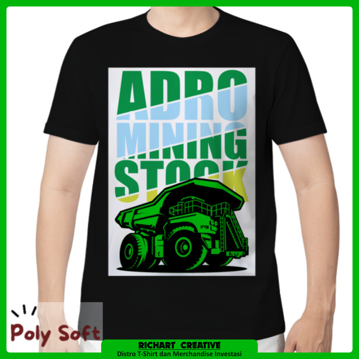 Kaos Polysoft ADRO PT Adaro Energy Internasional v2 Dark Color
