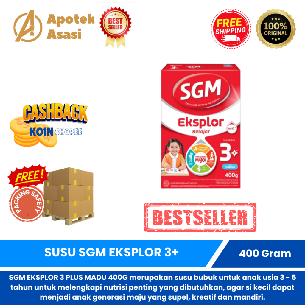 

SGM EKSPLOR 3+ USIA 3-5 TAHUN VANILLA 400 GR BOX