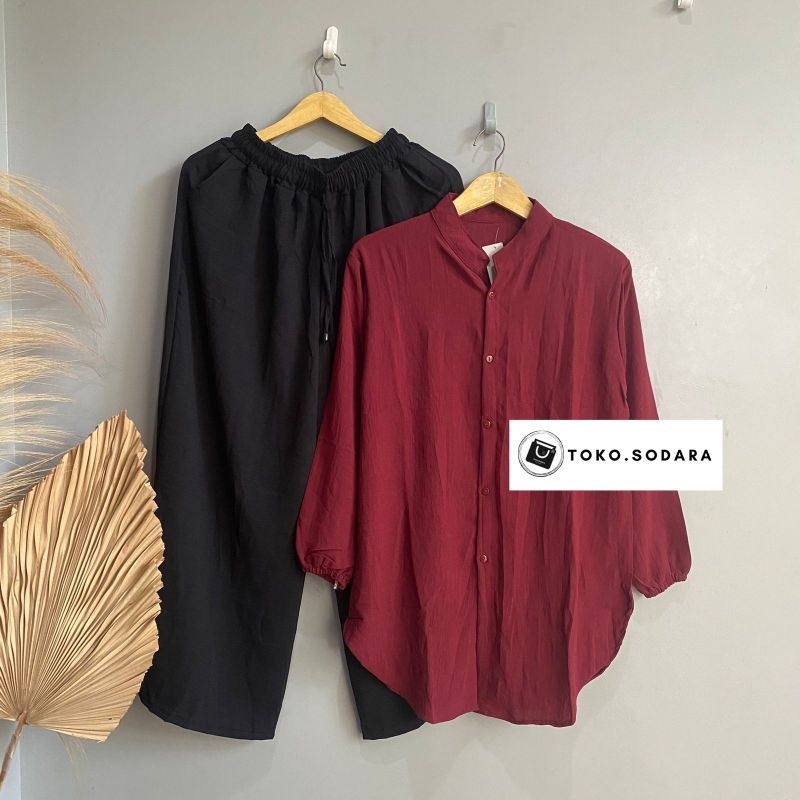 Najwa One Set Tunik Crinkle // Setelan Tunik Wanita