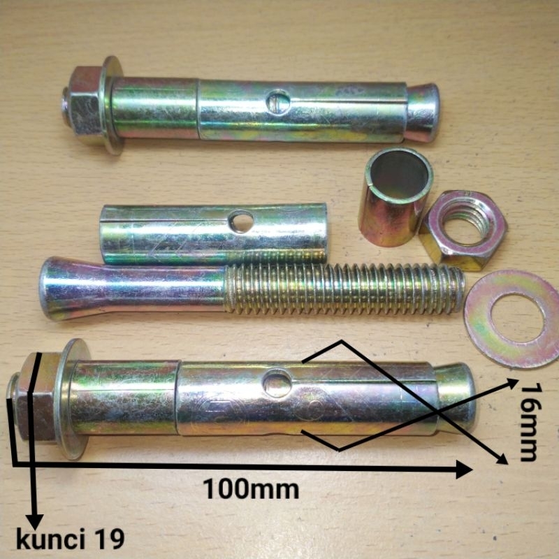 dynabolt m16x100mm ramset beton