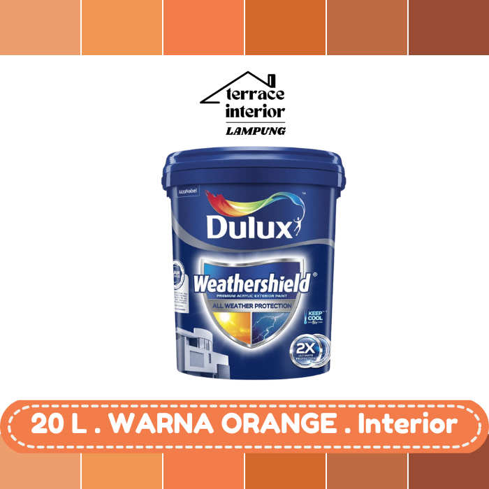 Cat Tembok Dulux Weathershield Exterior 20 L Orange Semi Gloss