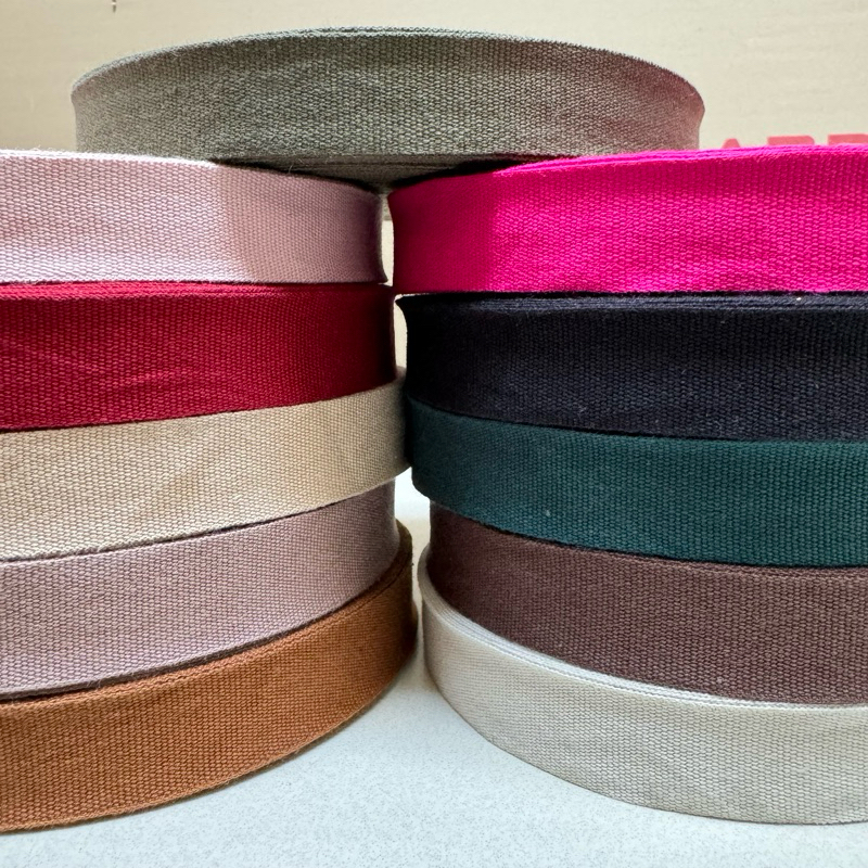 colourfull bisban katun motif kanvas,pelipit katun, lebar 2 cm