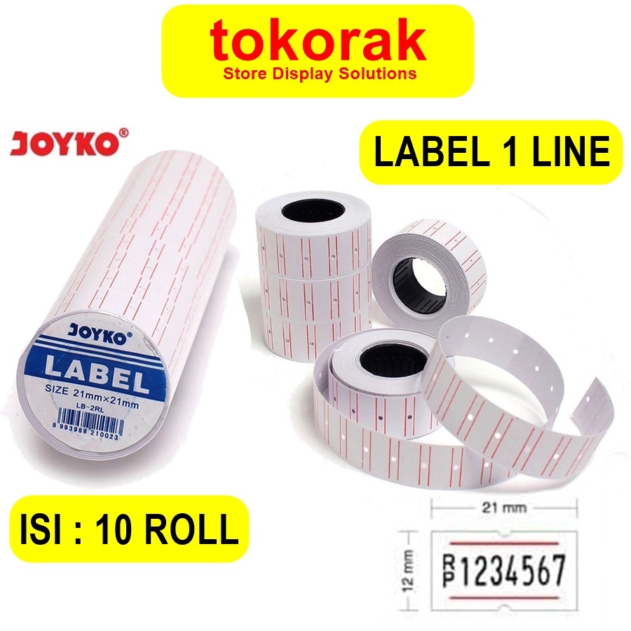 

ISI LABEL HARGA STICKER 1 LINE JOYKO REFILL MESIN PRICE LABELLER MX 5500M REFILL PRICE LABEL 1 BARIS