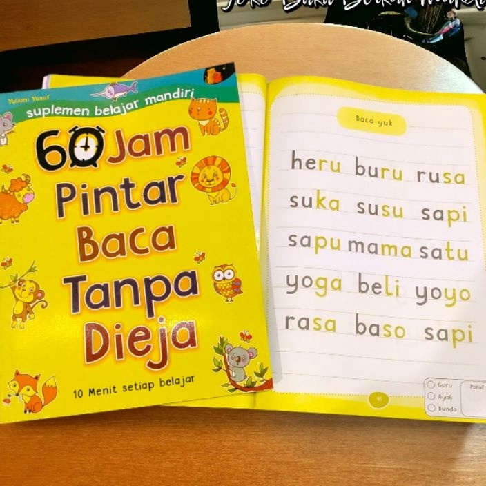 MURRRMERRR buku suplemen belajar mandiri 6 jam pintar baca tanpa dieja