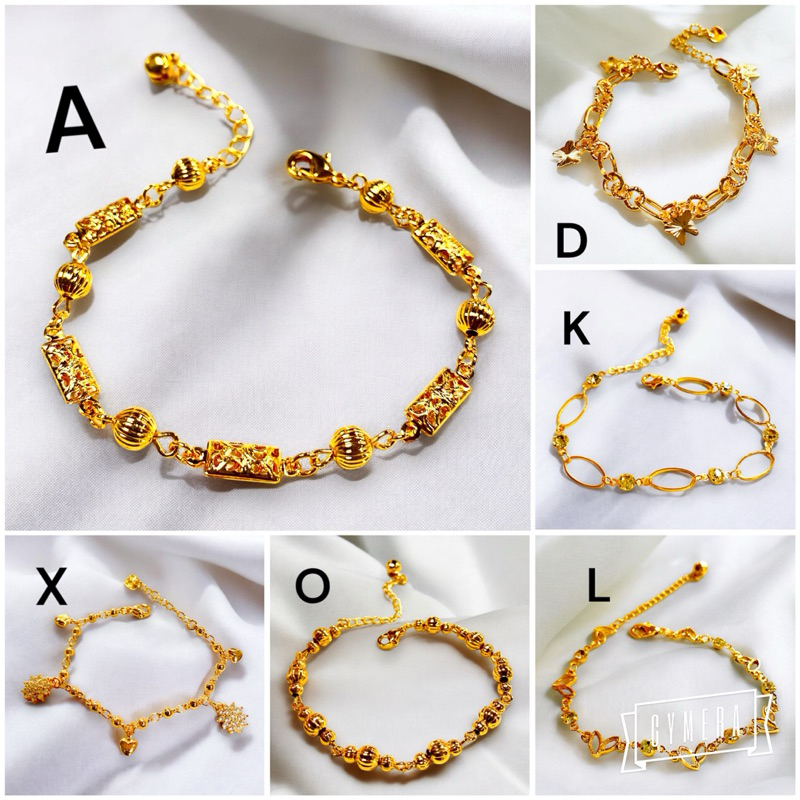 Gelang tangan wanita lapis emas // gelang jurai bola bola // gelang perhiasan pengganti emas