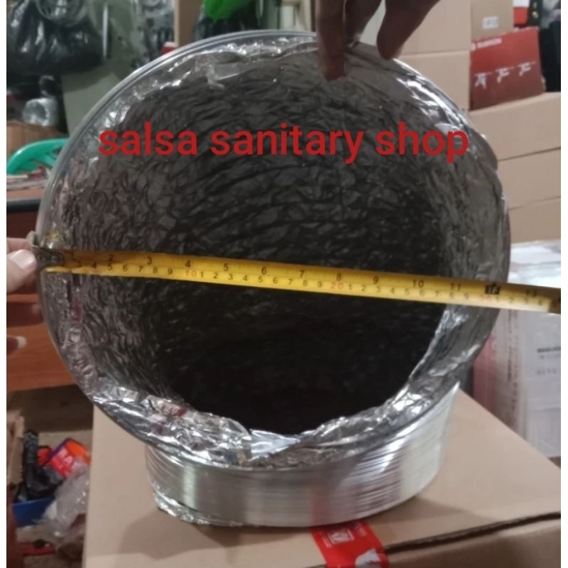 flexible ducting 12 inch/flexible cerobong/pipa Alumunium foil 12 inch