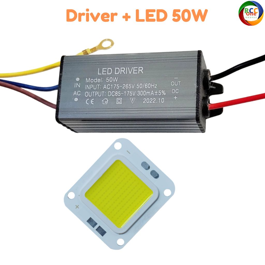 Sparepart Lampu Sorot PJU - Set Trafo LED dan Chip LED 50W 300mA