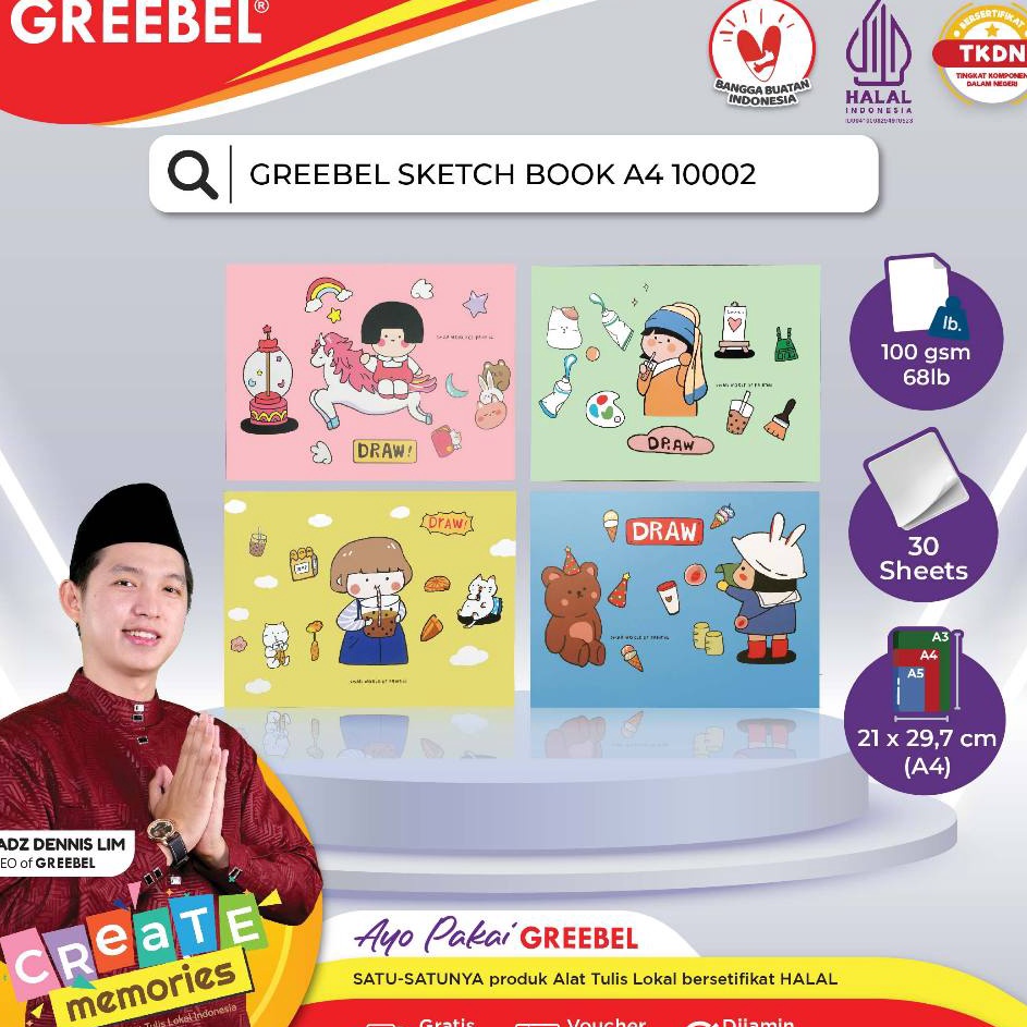 

CUCI GUDANG GREEBEL SKETCHBOOK A4 12 Buku Gambar Sketsa Drawing Book