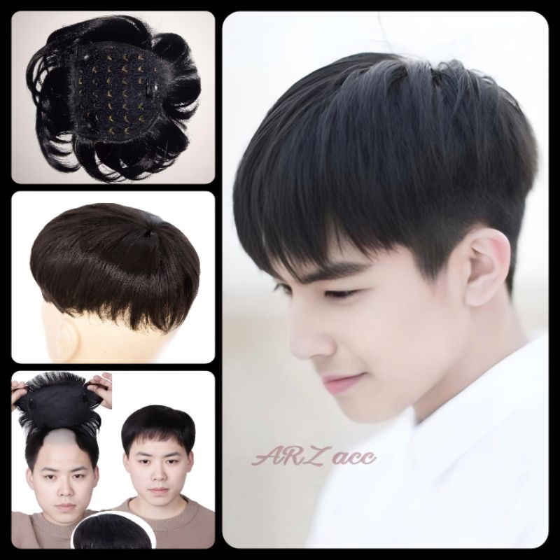 Toupee Botak Pria / Wig Toupee Penutup Botak