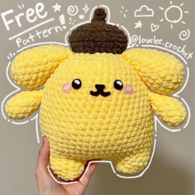 Amigurumi Pompompurin Anjing Boneka Rajut Pompompurin Anjing Boneka Pompompurin Boneka Anjing PomPom