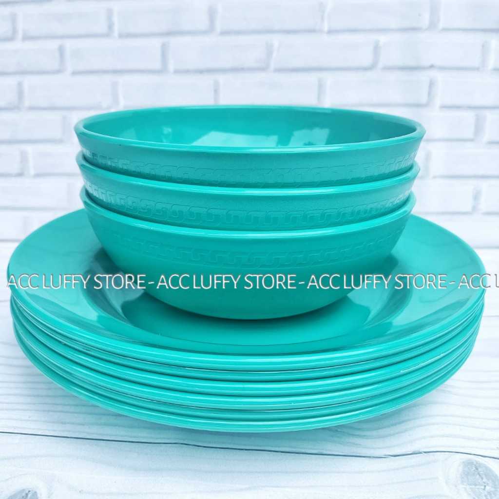 ISI 6 PCS Piring Mangkok Set Melamin - Piring Mangkok Melamin Tebal dan Tahan Panas - Piring Ramen _