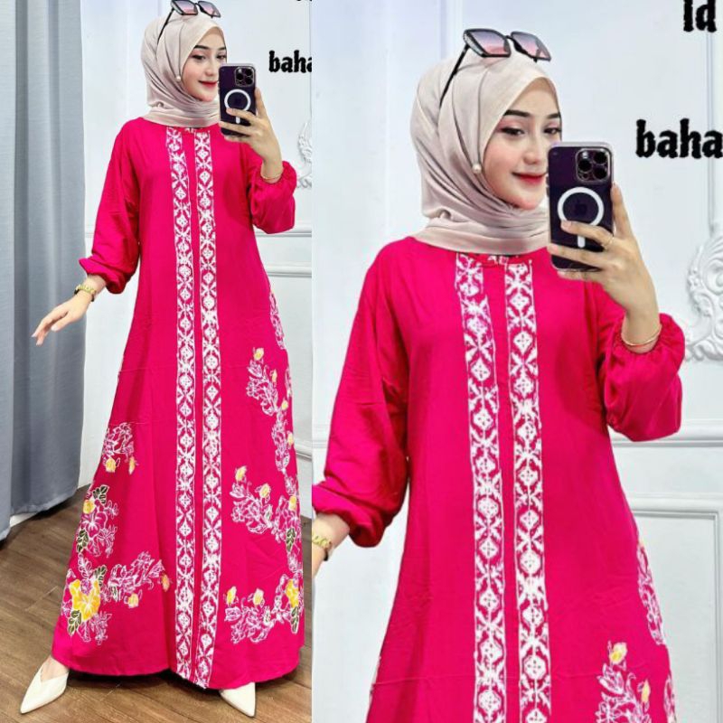 Gamis Nagita Klok A Fashion Wanita Muslimah Elegan Kekinian / Gamis Batik Rayon Super Kain Tebal Ade