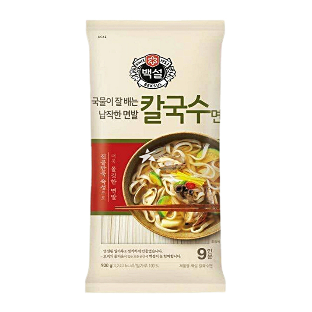 

Beksul Wheat Noodle Thick Square/Mi Kering Kal Guksu 900gr