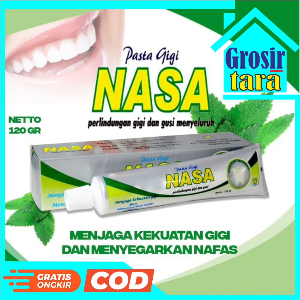 PASTA GIGI NASA ORIGINAL BPOM 120GR PEMUTIH GIGI ODOL NASA 120 GR