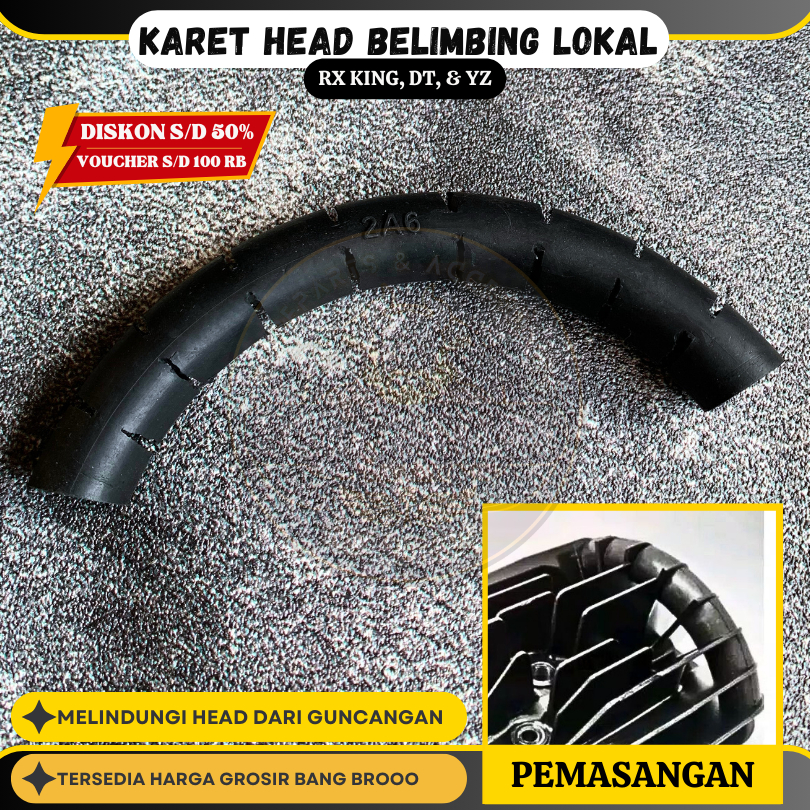 Karet Peredam Blok Head Foredome Belimbing Nanas RX KING YZ 125 DT LOKAL