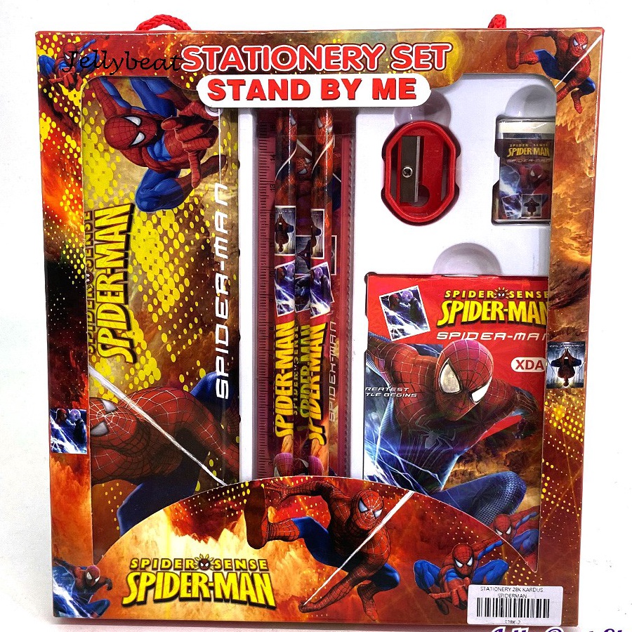 

NEW PROMO Stationery set paket alat tulis 7 in 1 SPIDERMAN BOX