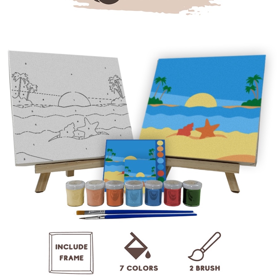 

PAKET HEMAT Paint By Number Kit Hello Summer Cocoartid I Kanvas 2 x 2 cm