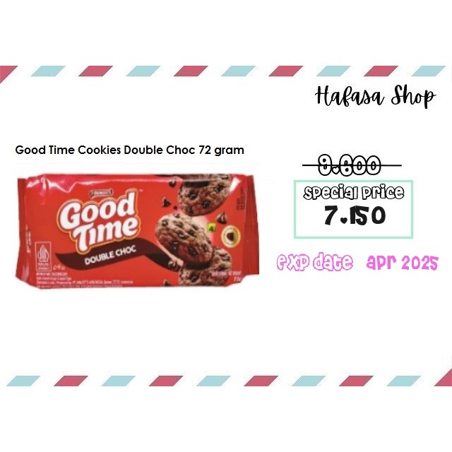 

Good Time Cookies Double Choc 72 gr