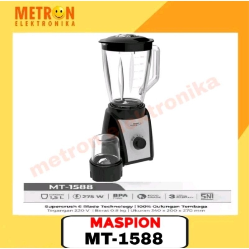 BLENDER MASPION MT-1588 Daya 200 watt 1,5 Liter