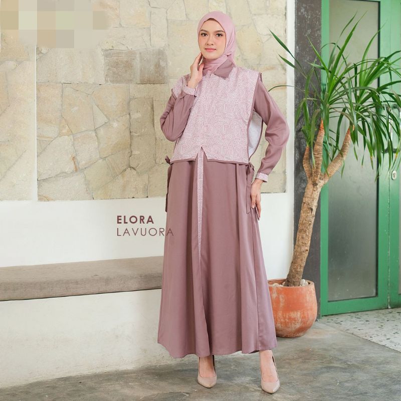 GAMIS SYLLA CANTIK MOTIF ELORA DRESS BY SYLLA