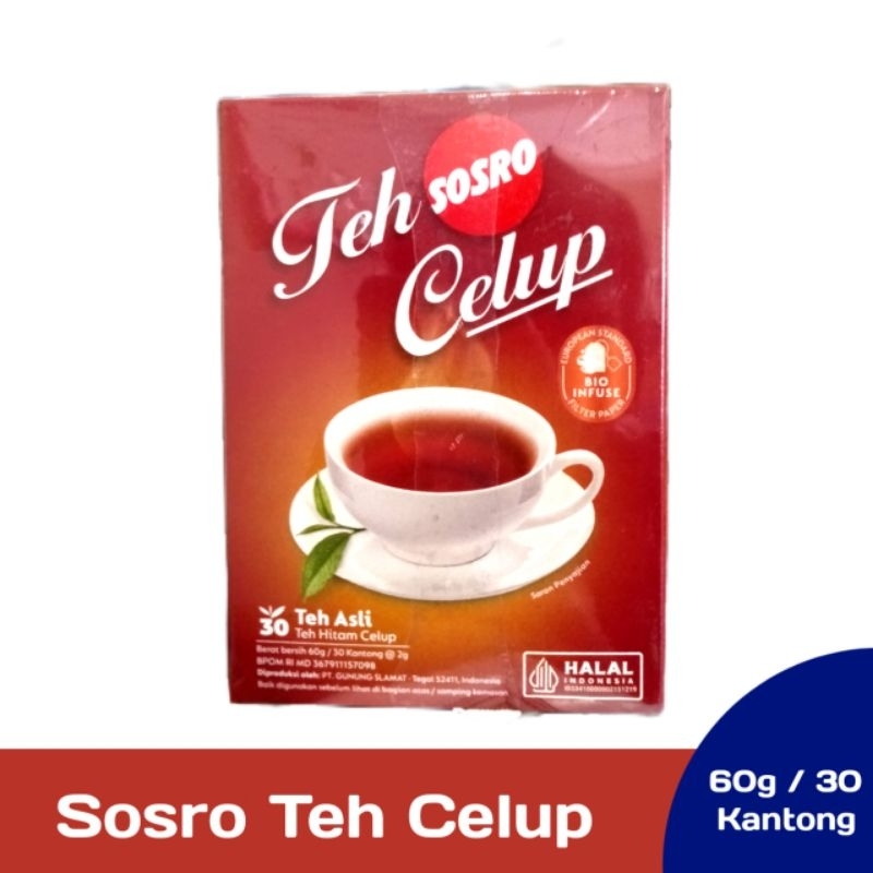 

Teh Sosro Celup isi 30 Kantong