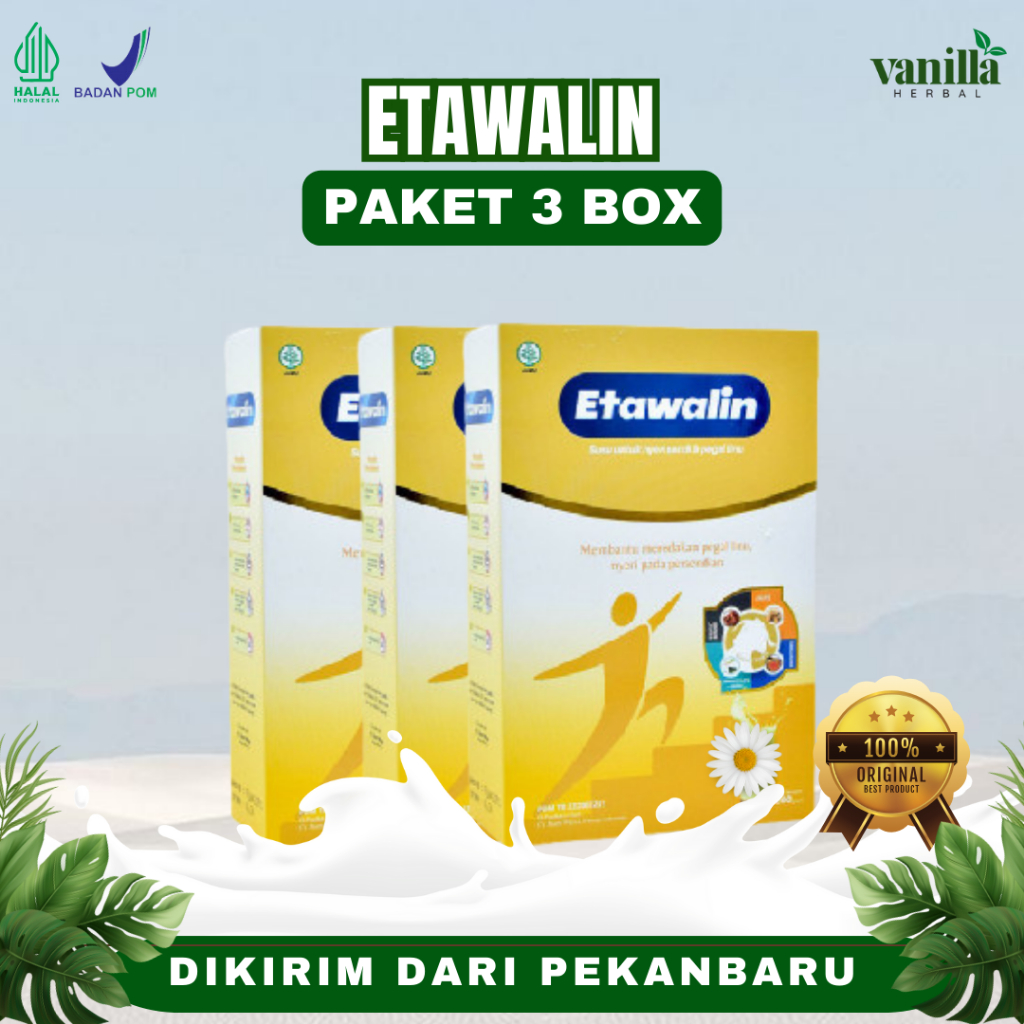 

PAKET 3 BOX ETAWALIN | Susu Herbal Kambing Etawa Membantu Mengatasi Asam Urat Pegal Linu Nyeri Sendi Memperkuat Tulang & Sendi Syaraf Kejepit dan Gejala Kolesterol Dikirim Dari Pekanbaru