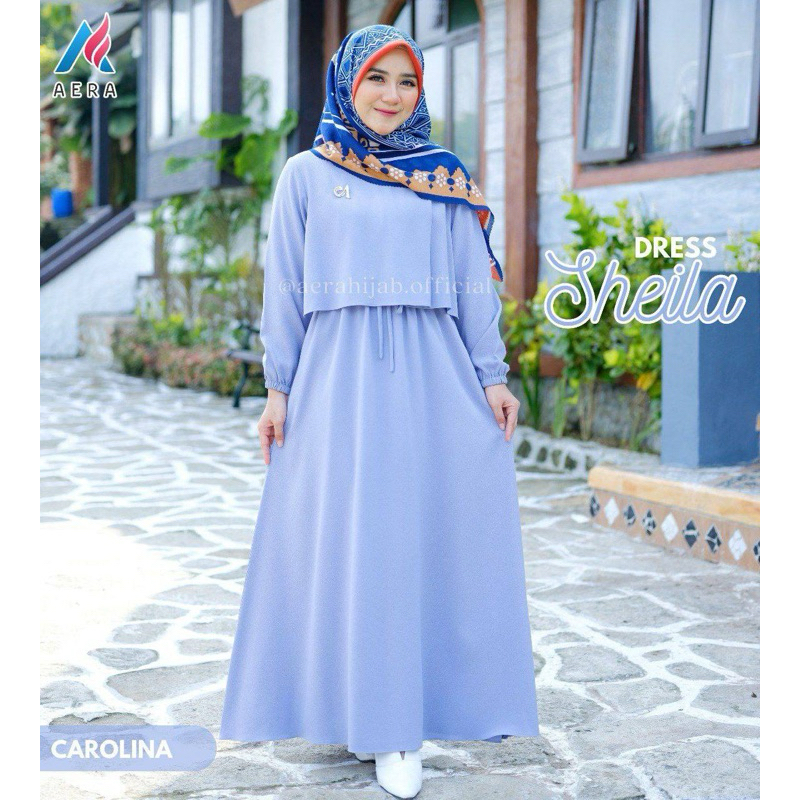 Ready Stok Sheila Dress by Aera Carolina XL1 set scraft (pastikan baca deskripsi produk)