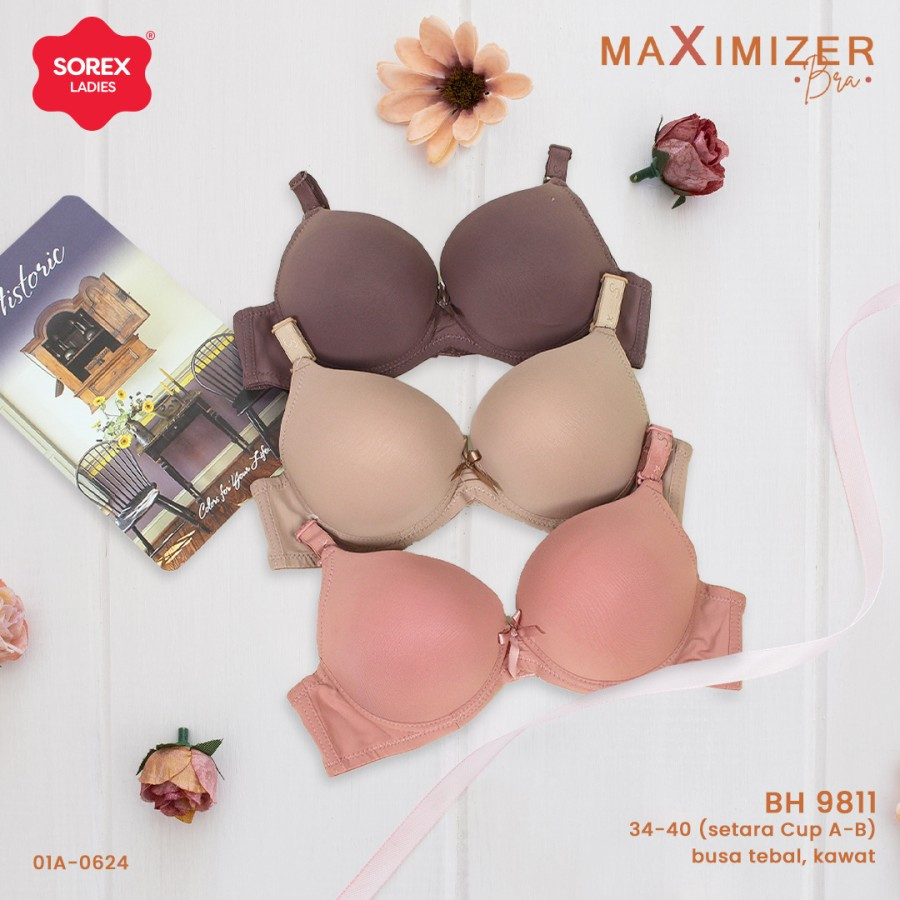 Bra Wanita Murah Sorex Busa Tebal 9811 Cup Sedang) Push Up Bra Pakai Kawat