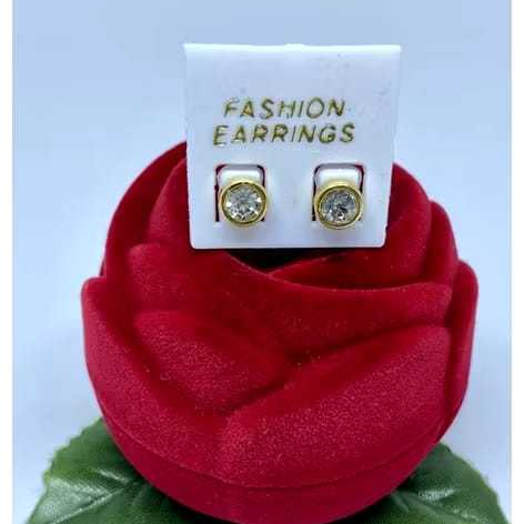 Anting tusuk emas sepasang stud hitam juntai panjang anting panjang anting lapis emass anting tindik