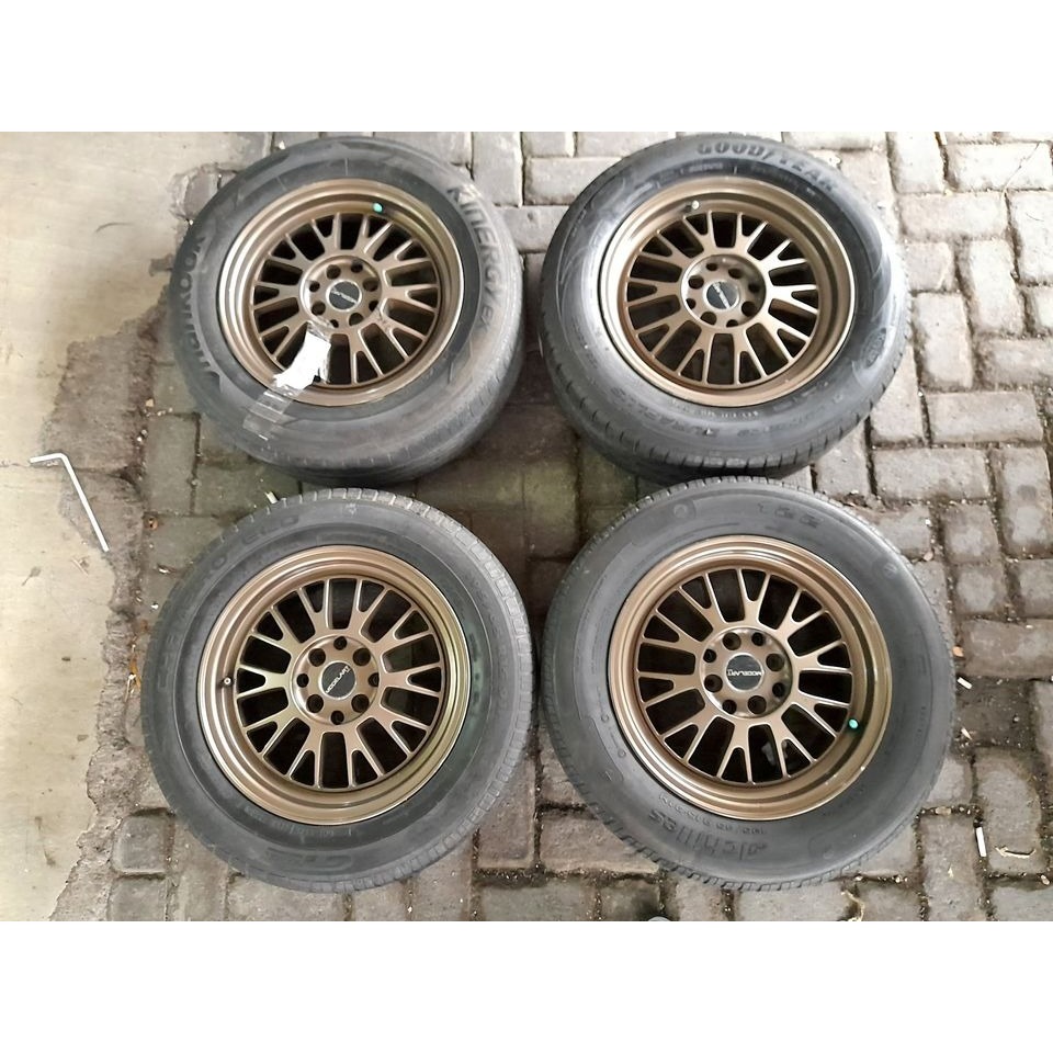 Velg Mobil Bekas Racing Modelart R15X8,5 baut 4 pcd 4X100/114 ET45 +BAN ACH 195 65 R15