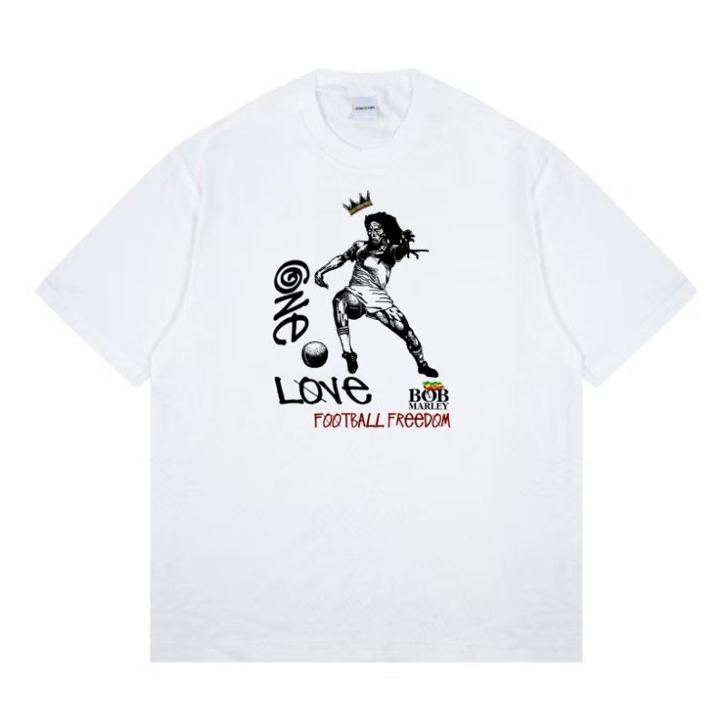 T-SHIRT BOB MARLEY FOOTBALL FREEDOM