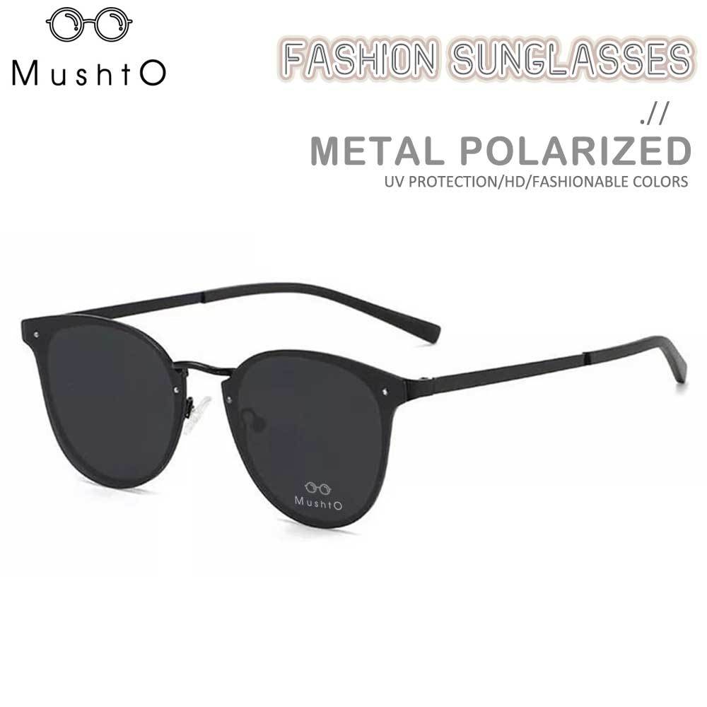 Mushto Kacamata Sunglasses Hitam Kotak Polarized Anti Silau Uv400 Fashion Pria Wanita 813