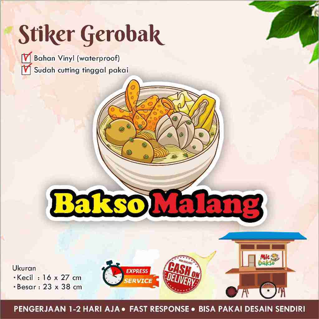 

STIKER KACA GEROBAK VINYL BASO MALANG / LABEL MAKANAN