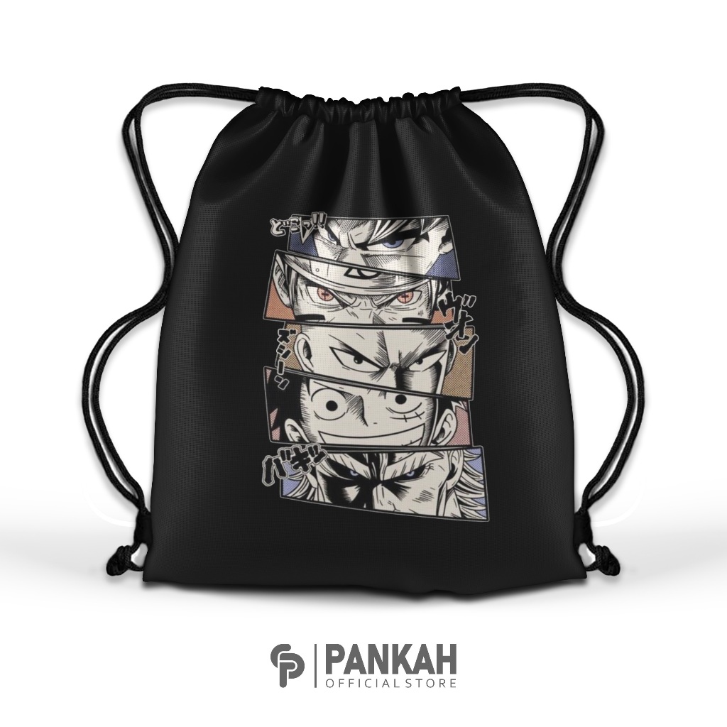 Tas Serut Anti Air Pria Wanita Terlengkap / New String Bag Waterproof Anime