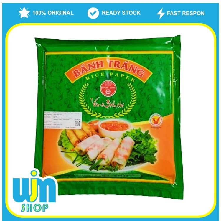 

Kulit Lumpia Vietnam Rice Paper 400gr Persegi 22cm Banh Trang