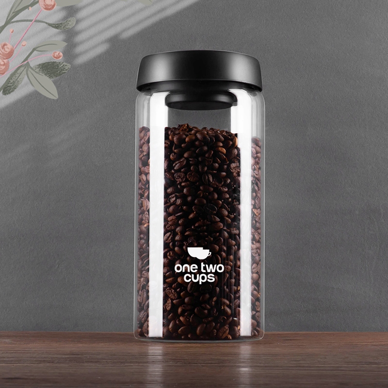 Toples Kaca Vacuum Biji Kopi Sealer 900 ML / Toples Kaca Biji Kopi Coffee Beans Vacuum Sealed Lid