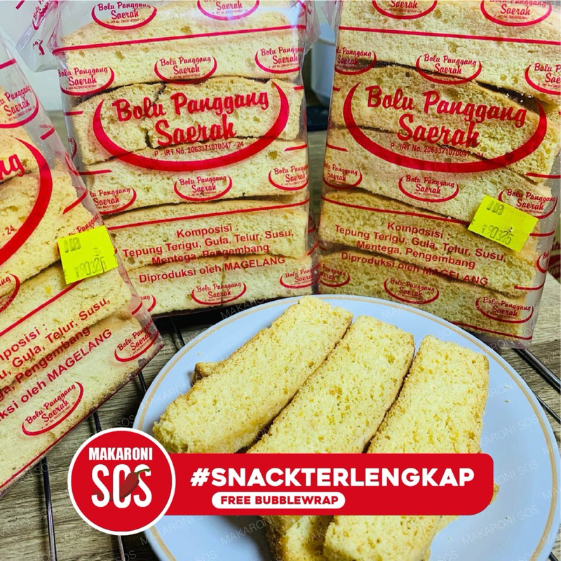 

Bolu Kering Panggang “Saerah” Bagelan Bolu Kering Panggang Gurih Manis Renyah Makaroni Sos Food