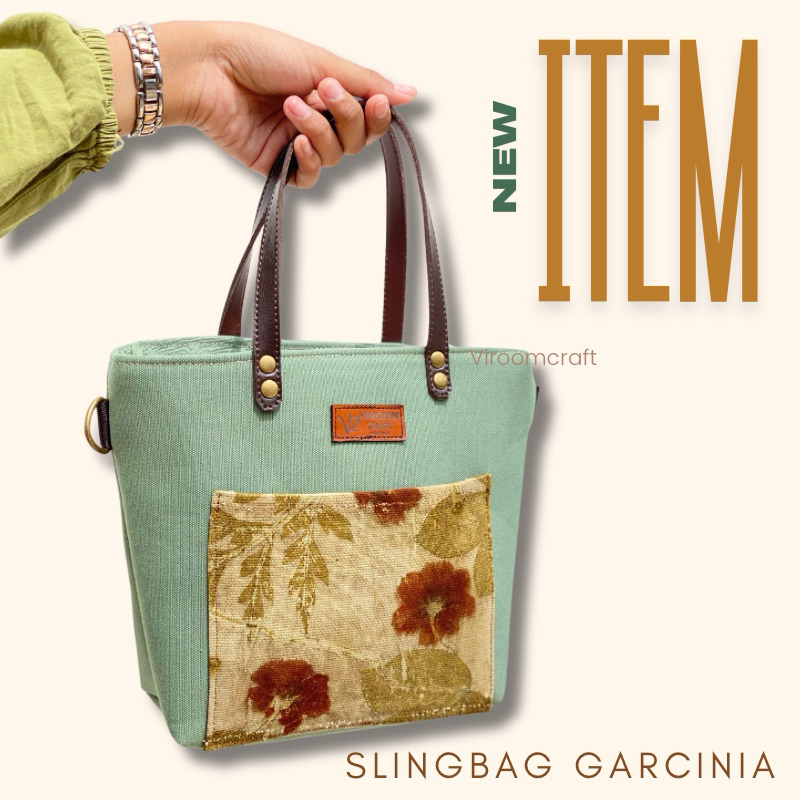 Slingbag Garcinia / Tas Kanvas Ecoprint