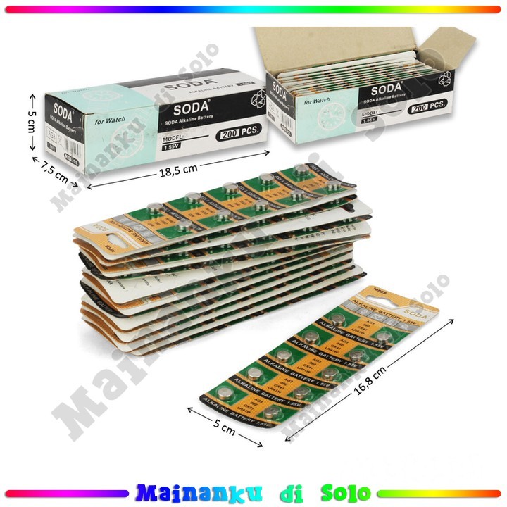 [Mainanku] [10 Pcs] Batu Baterai AG-13 / AG-10 / AG-3 Alkaline Battery