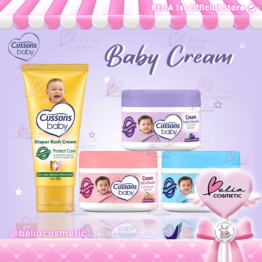 ❤ BELIA ❤ Cussons Baby Cream Soft & Smooth | Fresh & Nourish | Mild & Gentle | 50g | 100g | Krim Bay