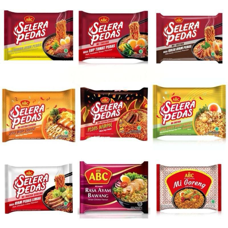 

Mie ABC Selera Pedas Goreng & Rebus