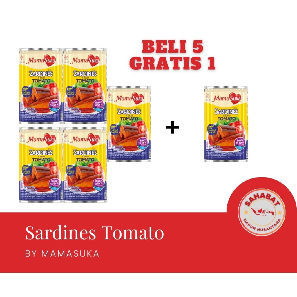 

[BELI 5 GRATIS 1] SARDEN MAMASUKA 155 gr [TOMAT+JALAPENO+GOCHUJANG]