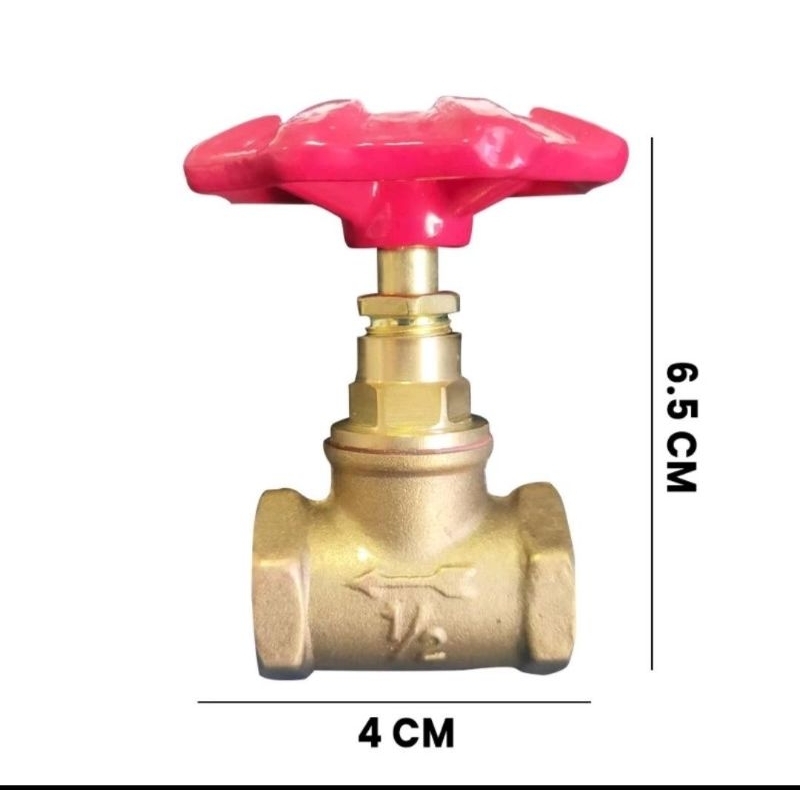 Stop Kran Tanam Kuningan 1/2 Inch Stop Kran Shower Tembok JS-55