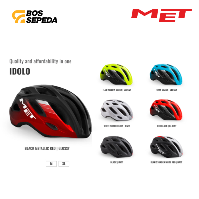 Met Helm Idolo Road Cycling Helmet - Helm Sepeda