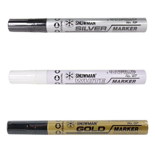 

SNOWMAN SPIDOL PAINT MARKER SPIDOL EMAS SILVER PUTIH BESAR